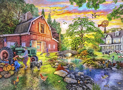 Buffalo Games - Dominic Davison - Oak Tree Farm - 1000 Piece Jigsaw Puzzle for Adults Challenging Puzzle Perfect for Game Nights - Finished Puzzle Size is 26.75 x 19.75