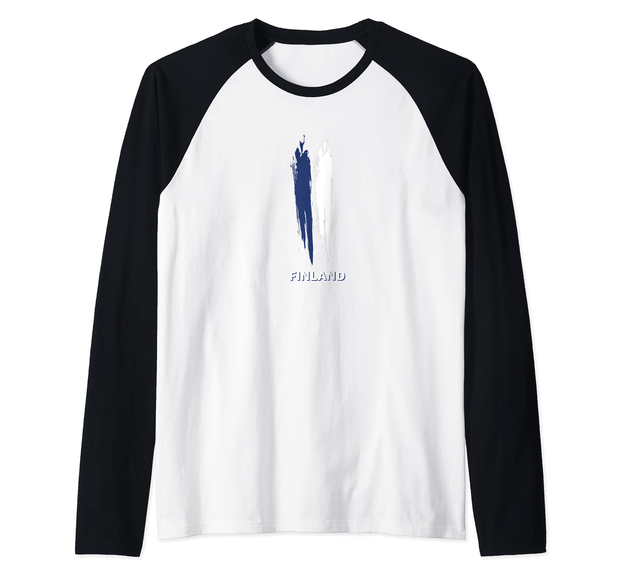 Flag Finland Raglan Baseball Tee