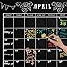 Huge Dry Erase Chalkboard Calendar for Wall by VersaChalk (24 x 36 Classic Erasable Calendar for Wall) Rustic Black Chalkboard Wall Calendar Decal for Classroom, Chore Chart for Kids