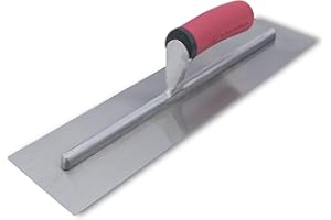 MARSHALLTOWN QLT Concrete Finishing Trowel, 16 x 4 Inch Carbon Steel Blade, Soft Grip Handle, FT164