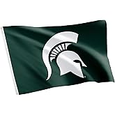 Desert Cactus Michigan State University MSU Flag - 3 x 5 Feet Spartans Banner, Indoor/Outdoor Durable Fabric, 100% Polyester Design (Style 1)