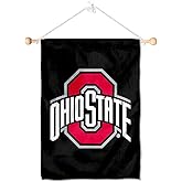Ohio State Buckeyes Black Window Wall Banner Hanging Flag with Suction Cup