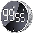AVINIA Digital Kitchen Timers, Visual timers Large LED Display Magnetic Countdown Countup Timer for Classroom Cooking Fitness Baking Studying Teaching, Easy for Kids and Seniors Silver