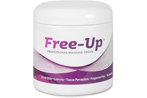 Free-Up-Professional Massage Cream, Fragrance-Free, Great Glide, Lubricity, Tissue Perception, Perfect for Physical Therapy, Massage Versatile, Non-Greasy, 16 Oz Jar