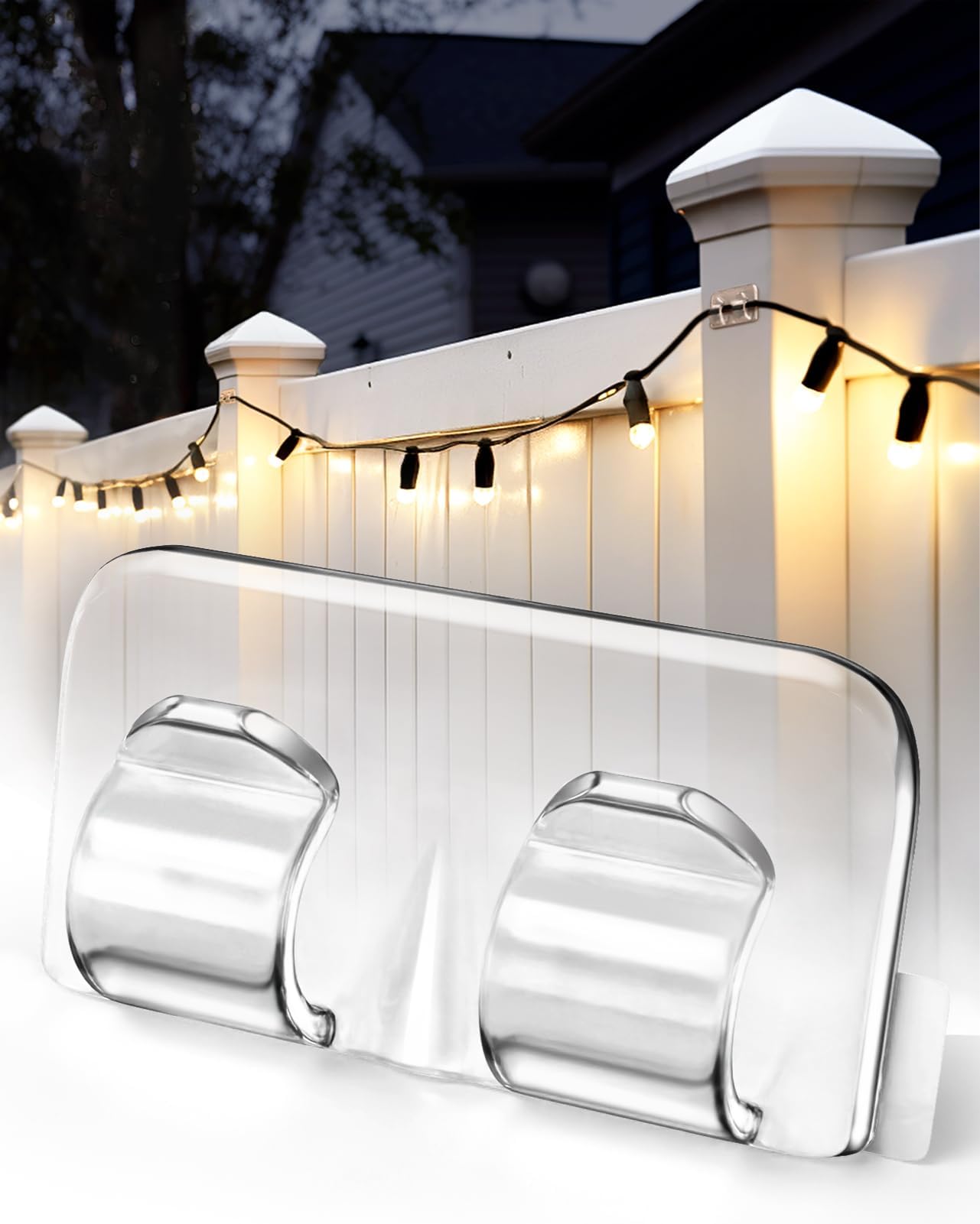 Hooks for Outdoor String Lights Clips: 26Pcs Heavy