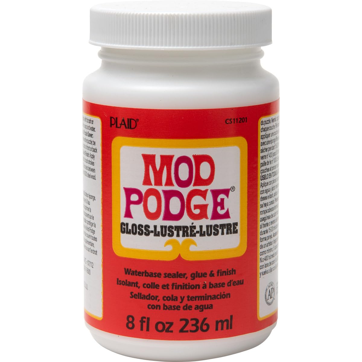 Mod Podge, Gloss Finish, Waterbase Glue and Sealer, CS11201, 236 ml Bottle