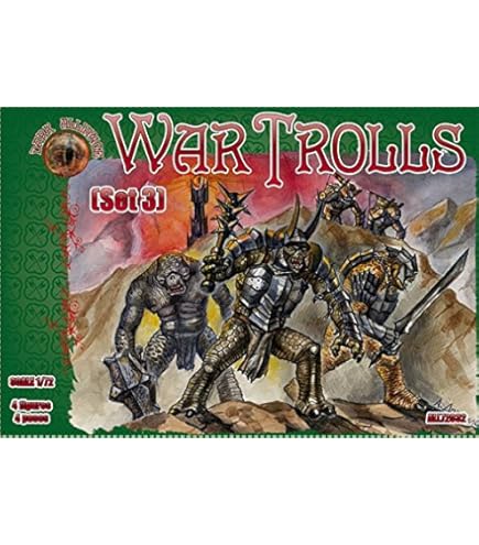 Amazon.com: WAR Trolls Set 3, 4 Figures 1/72 ALLIANCE 72032 : Arts