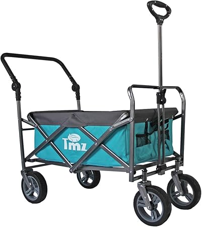 folding wagon with push handle