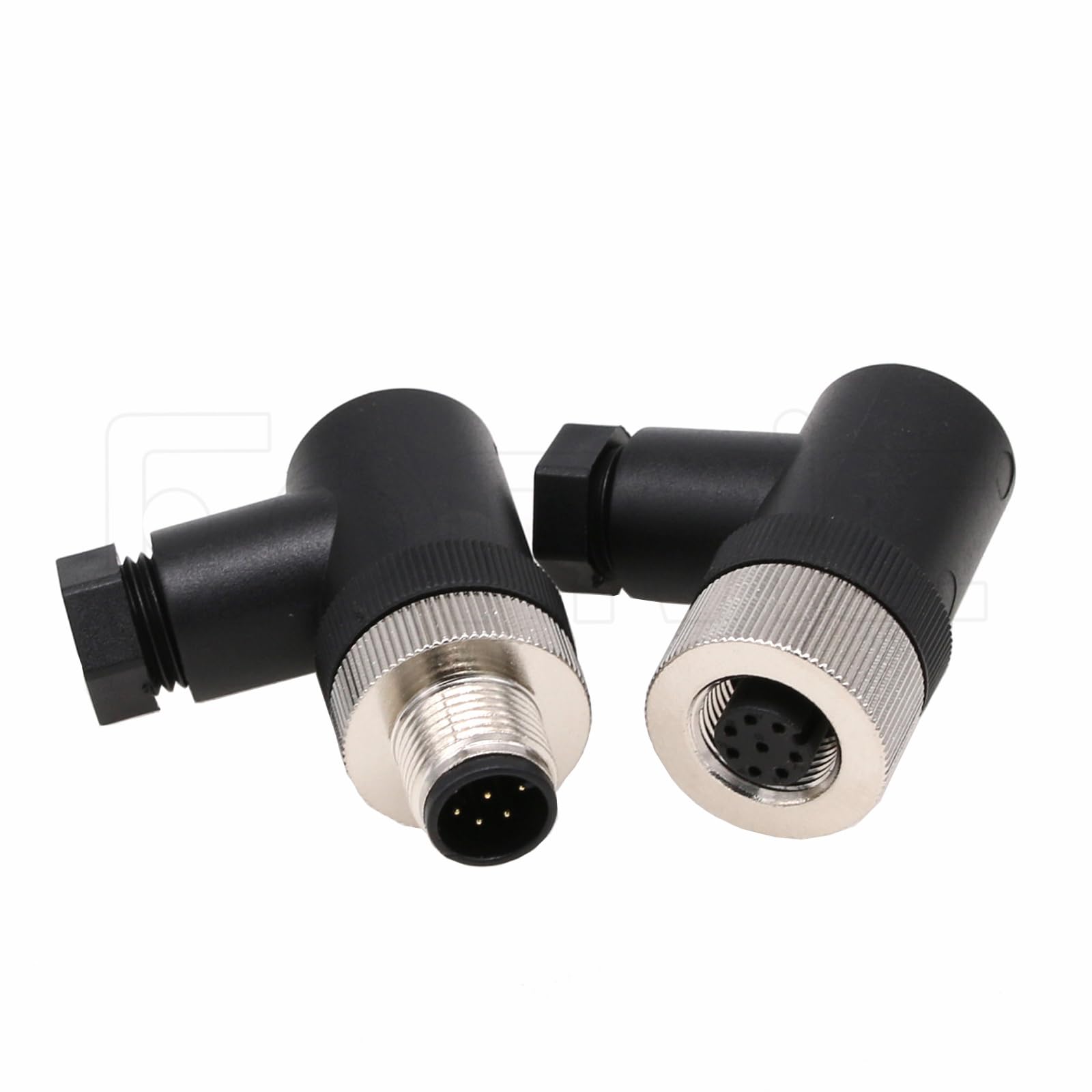 Eonvic M12 8 Pin Male & Female A Code Sensor Aviation Plug Industrial Circular Connector Waterproof IP67 Right Angle 12mm Connector Plug Cable Adapter