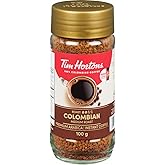 Tim Hortons Medium Roast Instant Coffee, 100% Colombian, 100g Jar
