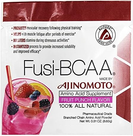 AjiPure - Fusi-BCAA 100% All Natural Amino Acid Supplement Fruit Punch Flavor - 0.31 oz.