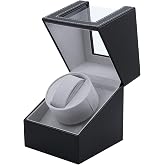 Mcbazel Single Watch Winder, Ultra Quiet Japanese Motor Automatic Watch Winder Box with Adjustable Watch Pillow