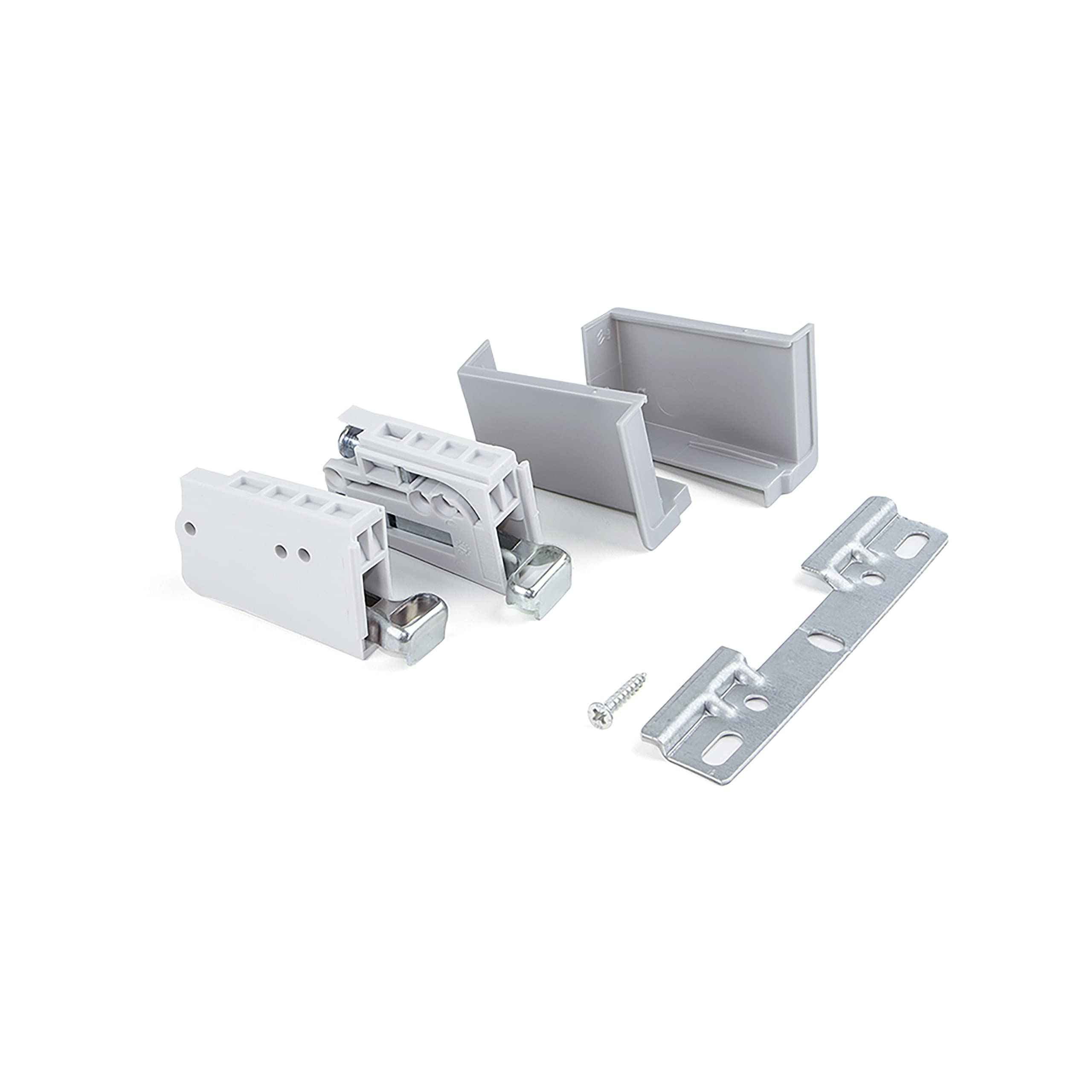 Emuca - Hook Hanger for high Kitchen Units, 70 kg (154,3 lbs) Load, Steel and Plastic, Grey, 5 un.
