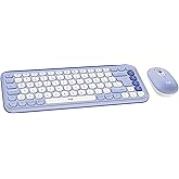 Logitech POP ICON Combo, Bluetooth Keyboard and Mouse Combo, Comfortable Typing, programmable Keys and Buttons, Quiet clicks, Easy-Switch up to 3 Devices - Lilac (Renewed)