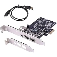 ELIATER PCIe Firewire Card for Windows 10, IEEE 1394A PCI Express Controller 4 Ports(3 x 6 Pin and 1 x 4 Pin), 1394a Firewire