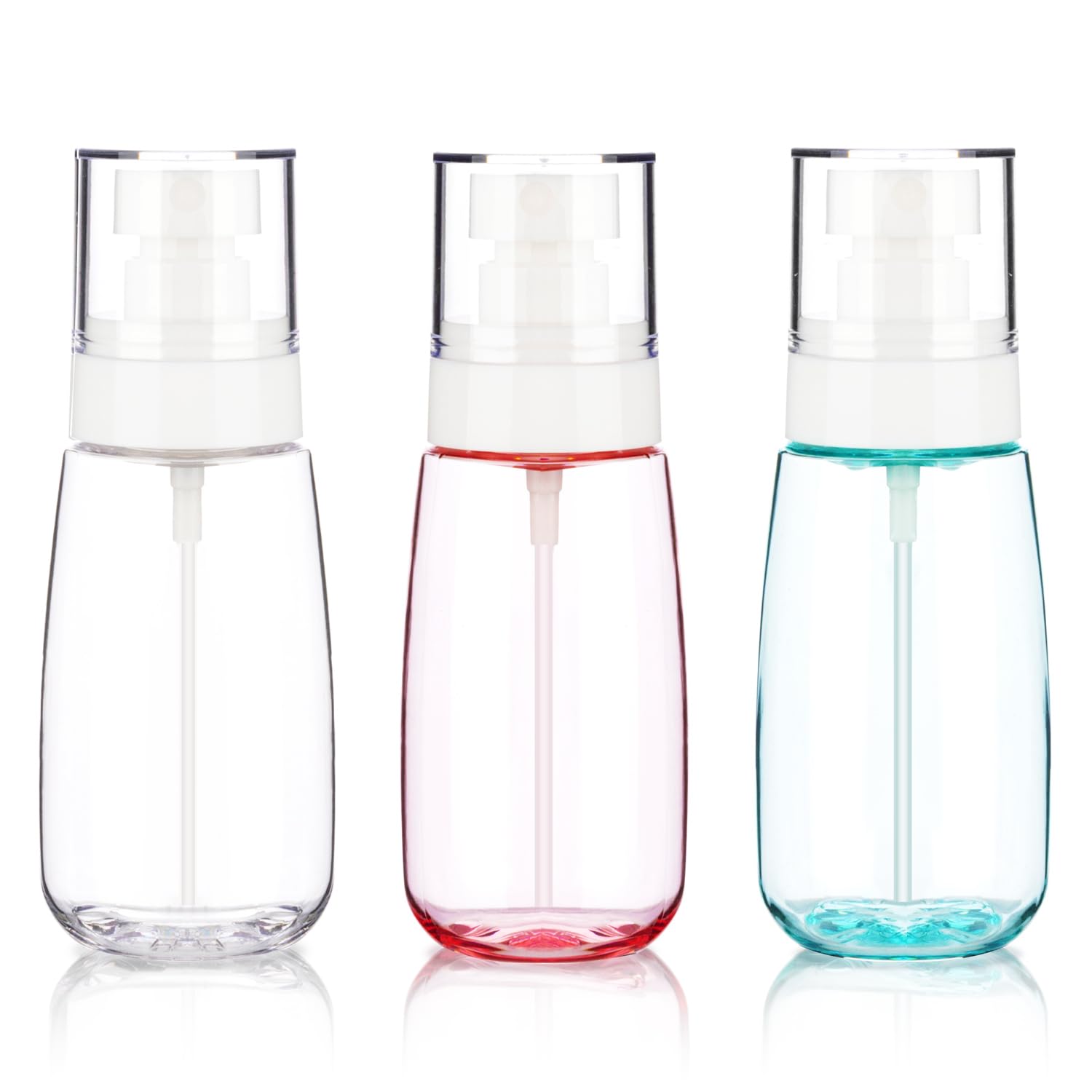 Photo 1 of GIVITASOT 3pack Small Spray Bottle, 2.7oz Mini Spray Bottles, Empty Travel Spray Bottle, Fine Mist Plastic Spray Bottles (Clear+Green+Pink)