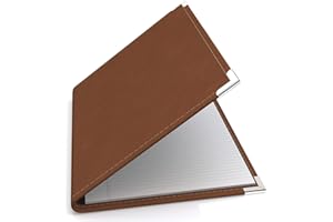 Executive Carnet de notes VIP en cuir synthétique pour homme et femme avec bloc-notes de 21,6 x 27,9 cm, marron clair