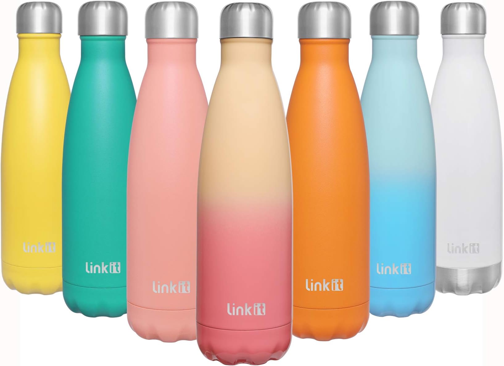 LINKIT 17oz Triple Insulated Stainless Steel Vacuum Water Bottle-Double Walled Cola Shape Thermos,Keeps 24 Hours Cold,12 Hours Hot,Reusable Leak Proof Sports Flask,BPA FREE -Maiden's Dream