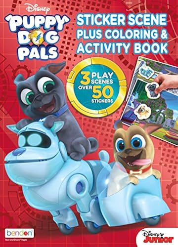 Puppy Dog Pals Disney Sticker Scene Plus Coloring and Activity Book