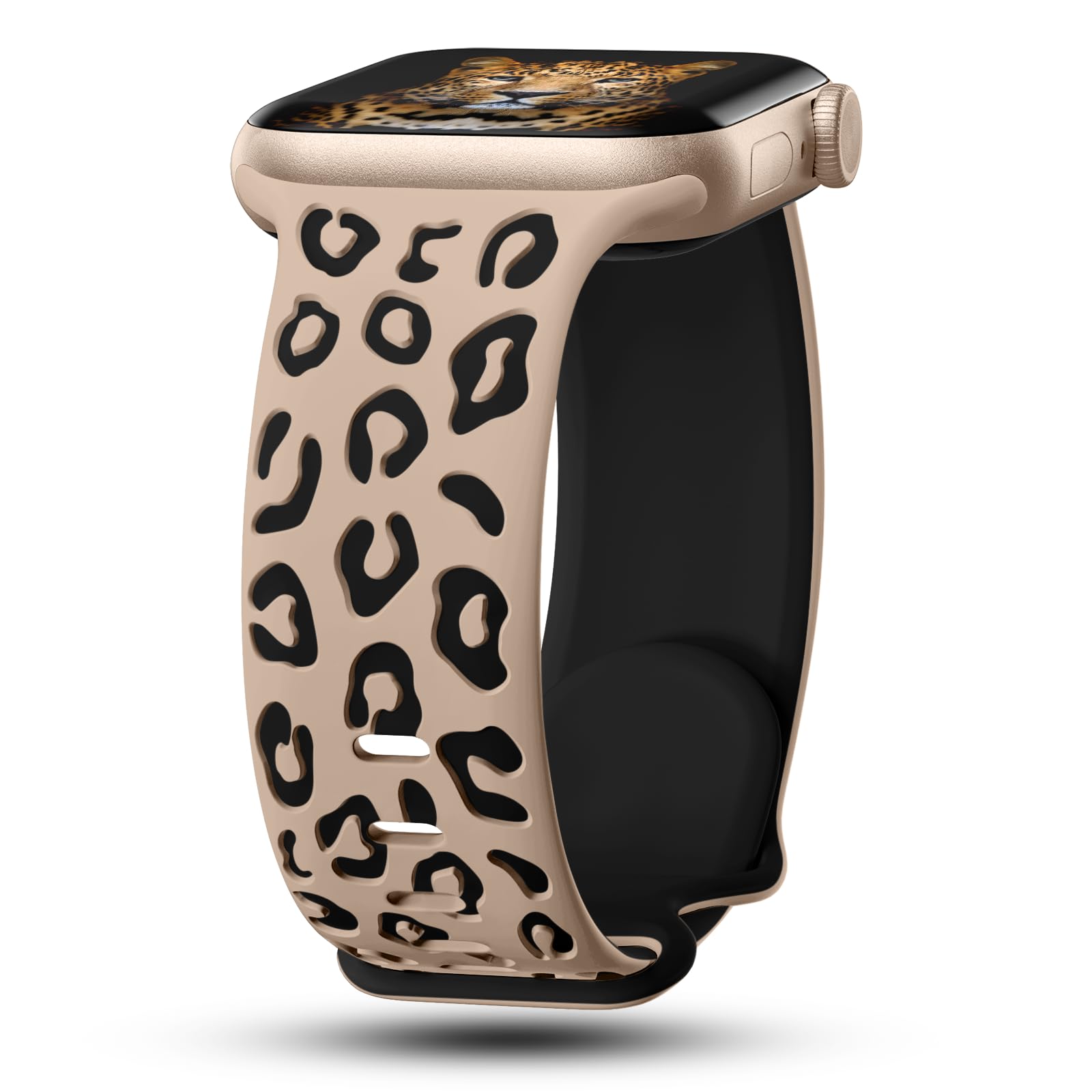 CreateGreat Engraved Leopard Bands Compatible with