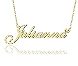 Julianna Heart Name Necklace 18k Gold Plated