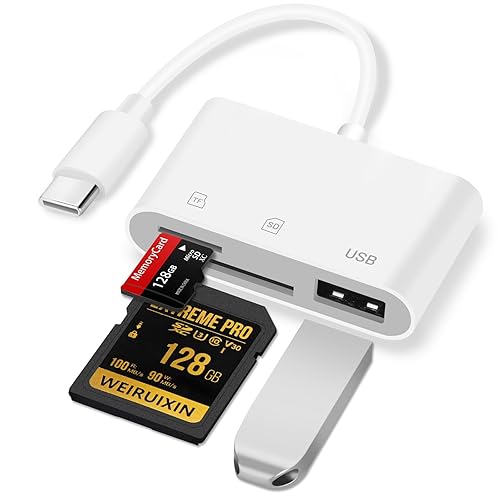 USB C to SD Card Reader, SD Card Adapter with SD MicroSD in