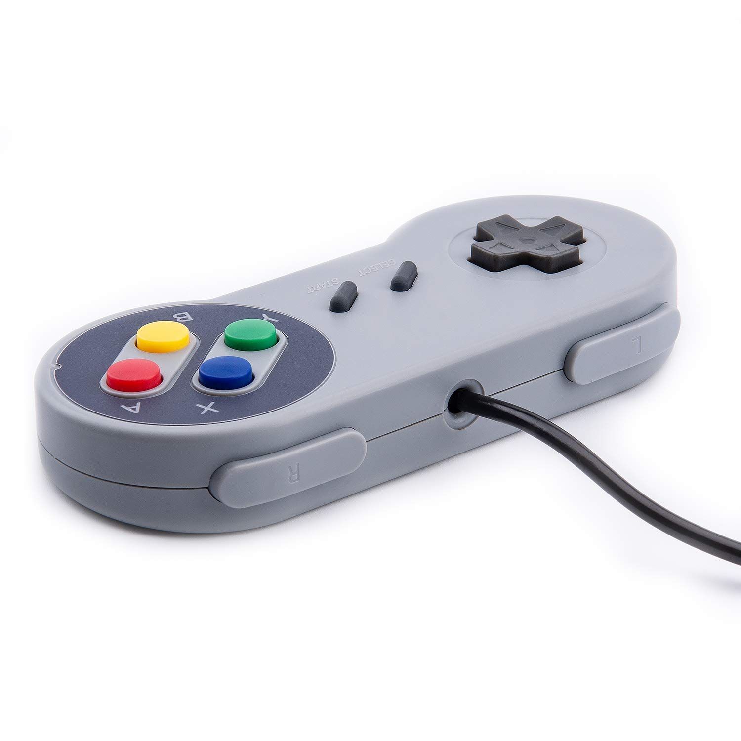Rii Game Controller, Retro USB Controller for PC Gaming, Super Classic Wired Game Emulator Controller for PC, Raspberry Pi, Windows,Mac,Liunx, Android (Grey, 2 Pack)