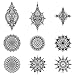Tattify Intricate Mandala Temporary Tattoos - Lose Yourself (Set of 18 Tattoos - 2 of each Style) - Individual Styles Available - Fashionable Temporary Tattoos