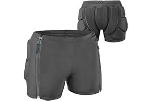 DBAOXIAOMU Kids Zip-on Zip-Off Padded Shorts for Snowboard Ski Figure Skating, Children Youth 3D HIPS Pants Proteciton for Tailbone&Butt