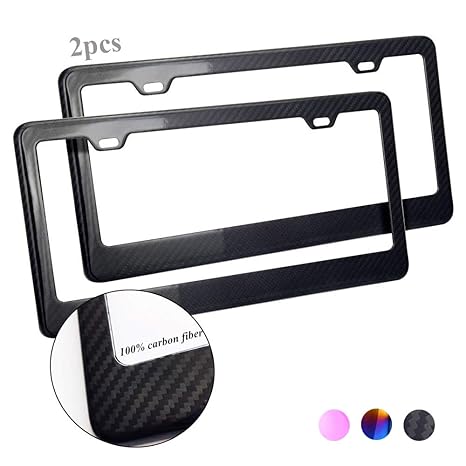 Amazoncom Kyostar Carbon Fiber License Plate Frame100