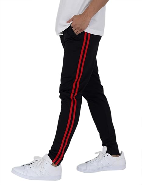 Amazon ティーシャツドットエスティー スリムジャージ スウェットパンツ ジョガーパンツ トレーニング ロング 2ライン メンズ フィットネス トレーニング ロングパンツ 通販