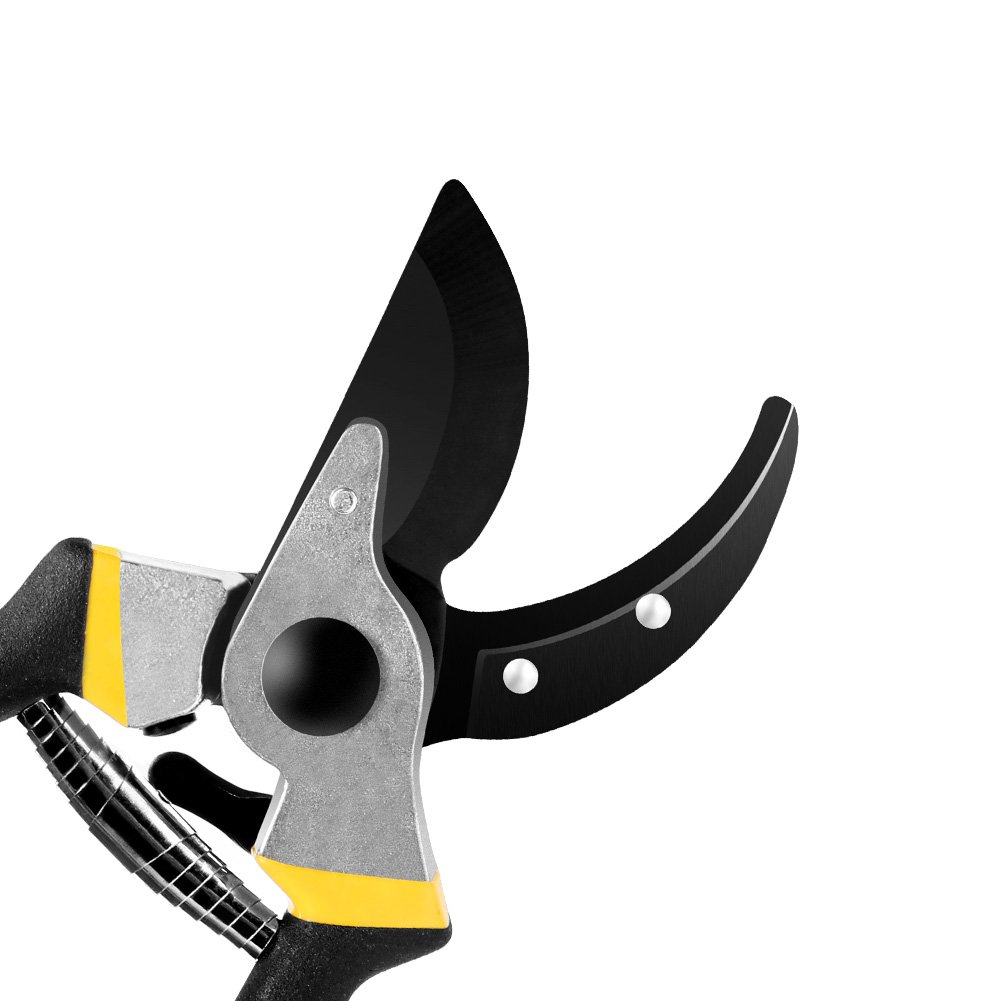 4-FQ Pruning Shears Hand Pruner Professional 8\'\' Premium Titanium Bypass Garden Ratchet Garden Clippers Scissors, Plant Flower SK-5 Steel Blade Cutter for Lawnl