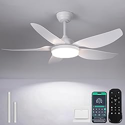 Kviflon 46 Inch Ceiling Fans with Lights and