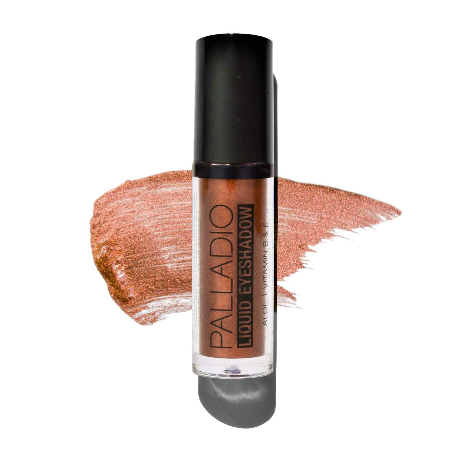 Palladio Liquid Eyeshadow, creamy shimmery formula that instantly adheres to the eyelid with flexible applicator wand for over 8 hours of smudge and crease-proof wear (Tiger Eye)