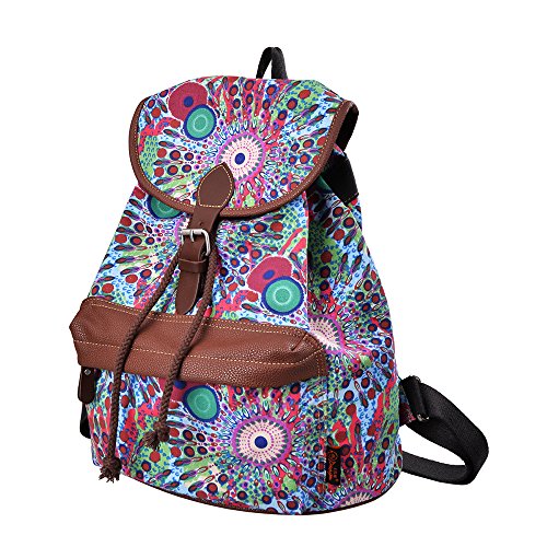 Douguyan Cute Lightweight Casual Backpack for Teenage Girls Women Print ...