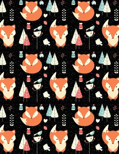 My Big Fat Bullet Journal Fox In Winter Pattern - Black: Jumbo Sized Dot Style Bullet Journal Notebook - 300 Plus Numbered Pages With 300 Dot Grid ... X 11 Size (Jumbo Dot Journal 2) (Volume 36)