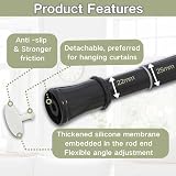 Venwemong Telescopic Spring Tension Rod 69-90 cm Black No Drilling view 2