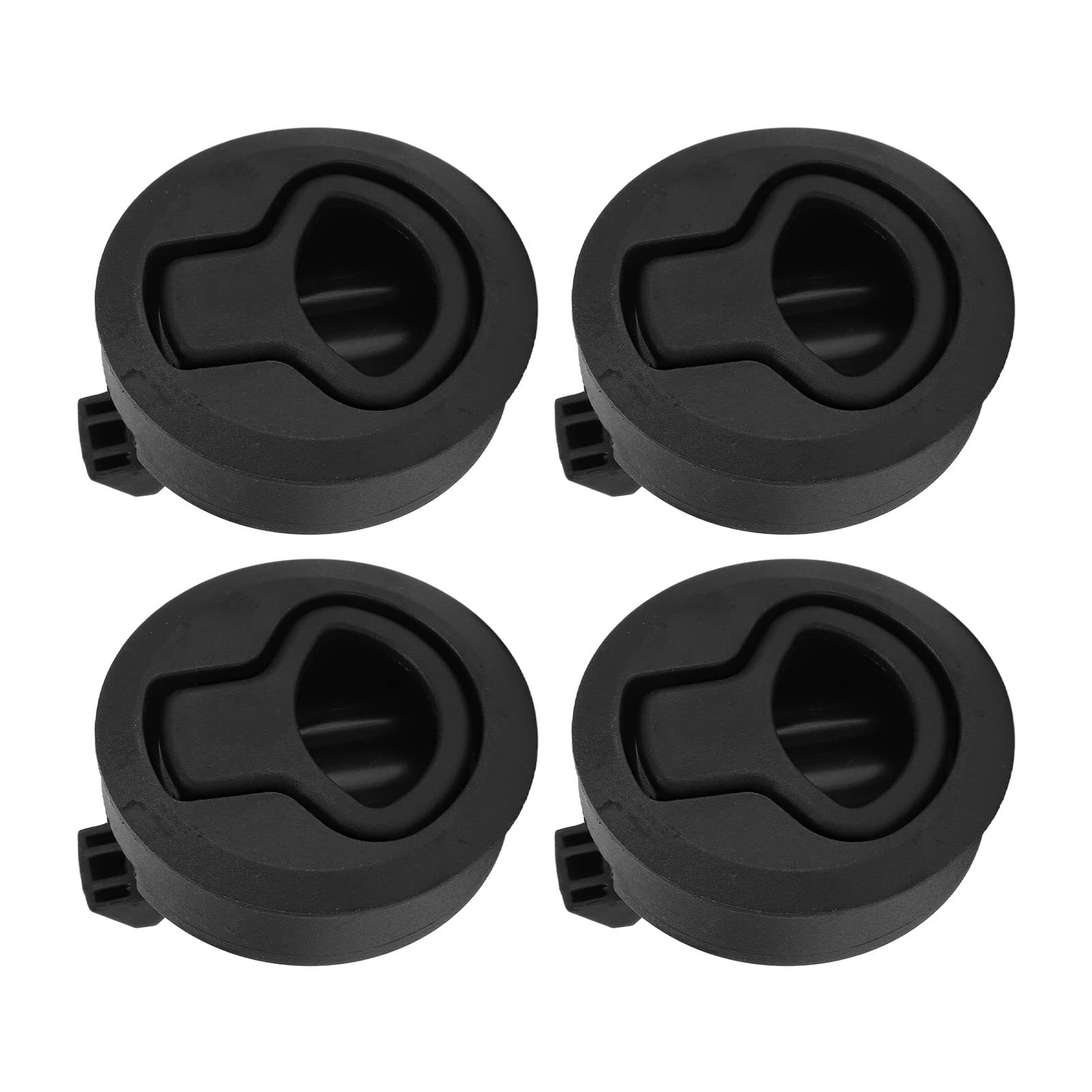 61mm/2.4in Marine Flush Pull Slam Latch, Round Pull Latch Embedded Type Boat Cabinet Hardware for Hatches Yachts RVs