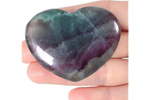 MAIBAOTA 45 mm Crystal Heart Big Healing Crystals Heart Love Crystal Stone Natural Reiki Gemstone Crystal Gifts for Mom Mothers Day Valentines Day Palm Worry Stones for Anxiety