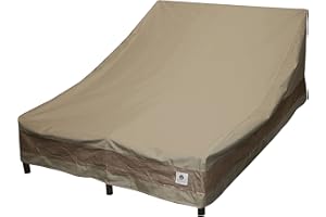 DUCK COVERS DUCKCOVERS Elegant Waterproof 82 Inch Double Wide Patio Chaise Lounge Cover, Patio Furniture Covers