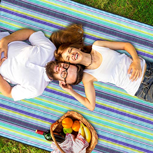 Picnic Blanket, Cakie Extra Large Outdoor Sand Proof and Waterproof Portable Beach Mat for Camping Hiking Festivals