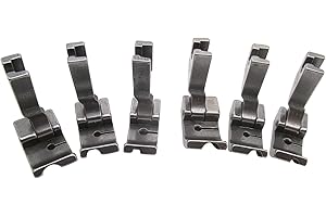 ckpsms Brand -#P69LH+P69RH Set of High Shank Hinged Piping Feet Compatible with/Replacement for JUKI Brand Brother Brand Singer Brand Industrial Single Needle Sewing Machine(P69RH+P69LH 1/8+3/16+1/4)