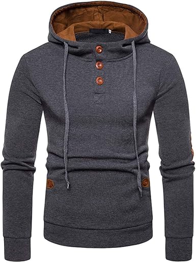 solid pleated sleeve patch detail long fleece hoodie