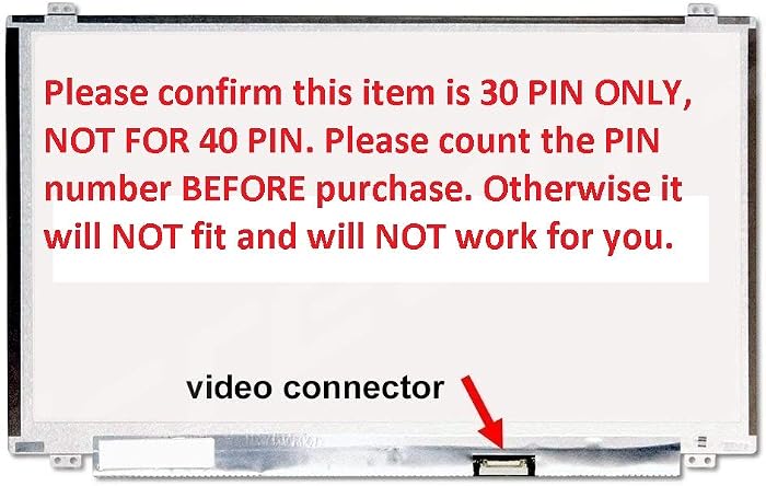 15.6" Replacement LED LCD Screen For HP 15-F233WM, 15-F272WM Laptops – 30 Pin HD Display