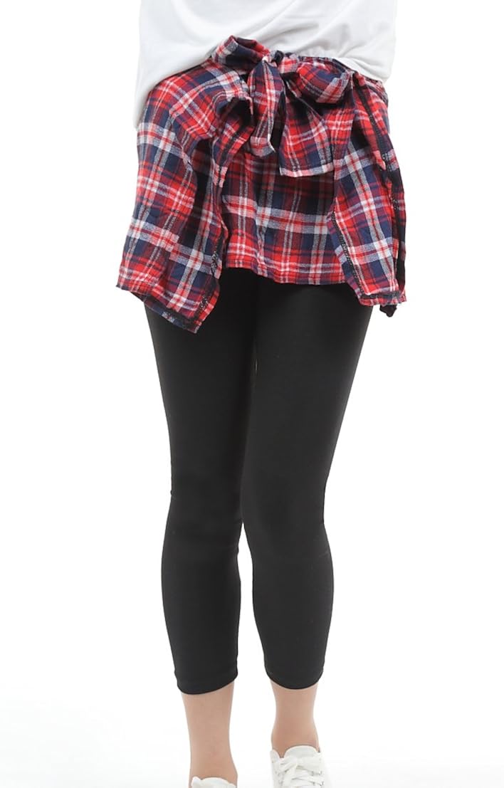 Amazon Co Jp C Blossom レギンス レディース シャツ腰巻風 チェックスカート付 ボトムス レギパン スパッツ グリーン ブラック 服 ファッション小物