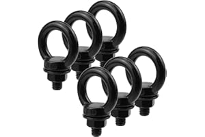 Antrader Eye Bolts with Nuts,M8 Stainless Steel Machinery Shoulder Lifting Eye Bolt Lifting Shoulder Eye Bolts Lifting Ring Threaded Eyebolts with Washers and Nuts Set of 6