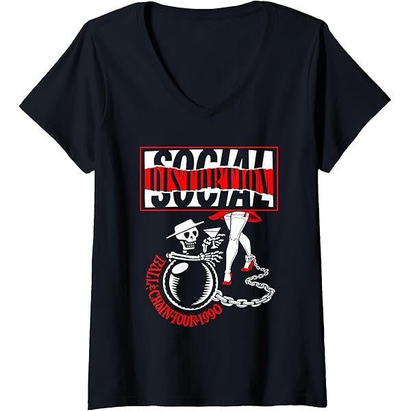 Amazon.com: Official Social Distortion Ball and Chain T-Shirt