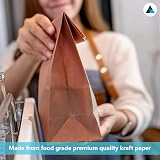 Nationwide Paper 100 Eco-friendly X-Large Kraft Paper Lunch Bags 31.4x16x44cm view 2