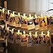 Photo clips string lights Battery Powered, 20 LED 10ft Warm white Lights for Bedroon Wedding Party Christmas Propose Indoor Home Decor Lights for Hanging Photos, Cards, Memos and Artwork, EIISON
