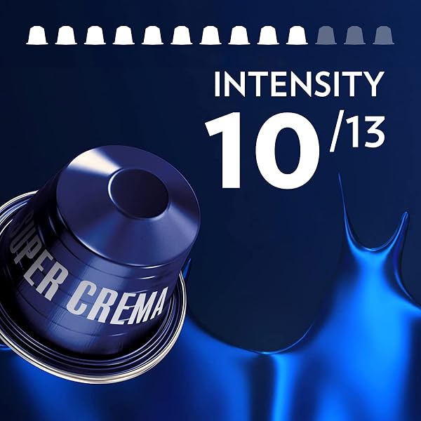 LAVAZZA SUPER CREMA ALUMINUM CAPSULES COMPATIBLE WITH NESPRESSO* ORIGINAL MACHINES, MEDIUM ROAST, ARABICA AND ROBUSTA BLEND (60 CAPSULES)